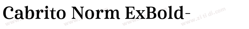 Cabrito Norm ExBold字体转换